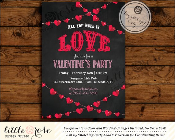 Valentines Party Invitation Ideas Valentine 39 S Party Invitation Valentine 39 S Day Card