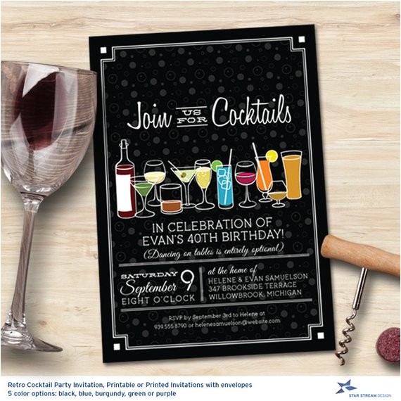 Vintage Cocktail Party Invitations Retro Cocktails Party Invitation Printable by Starstreamdesign Vintage Cocktail Party Invitations Retro Cocktails Party Invitation Printable by Starstreamdesign