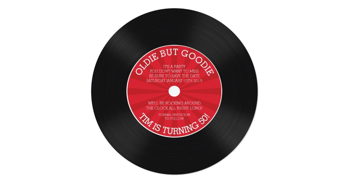 Vinyl Record Party Invitation Retro Vinyl Record Birthday Party Invitation Zazzle Com