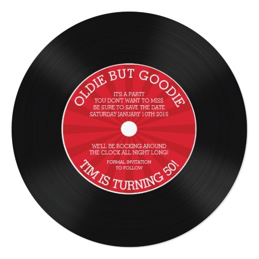 Vinyl Record Party Invitation Retro Vinyl Record Birthday Party Invitation Zazzle