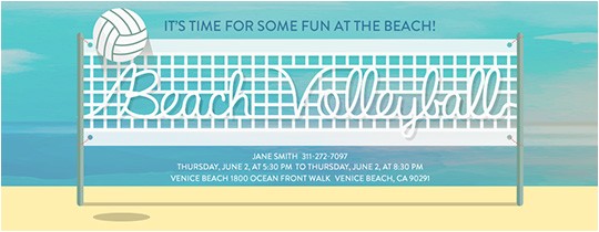 Volleyball Party Invitation Template Summer Games Gold Medal and Sports Viewing Party Online