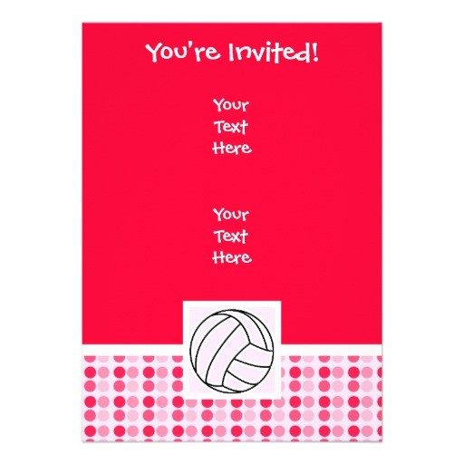 Volleyball Party Invitation Template Volleyball Cards Volleyball Card Templates Postage