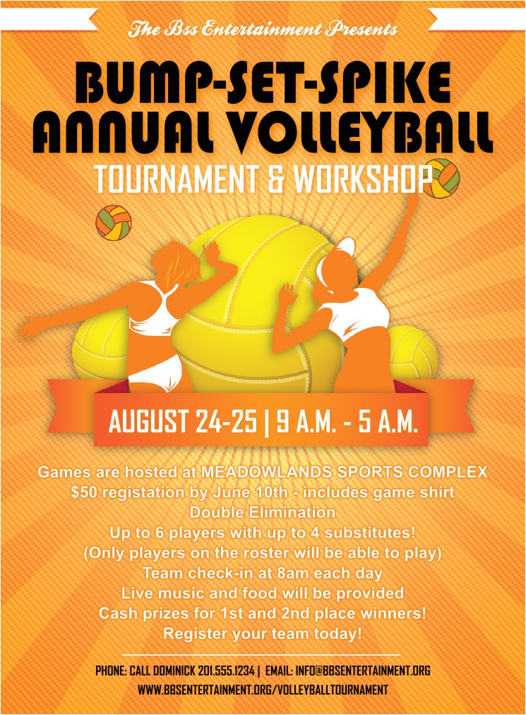 Volleyball Party Invitation Template Volleyball Sun Rays Invitation