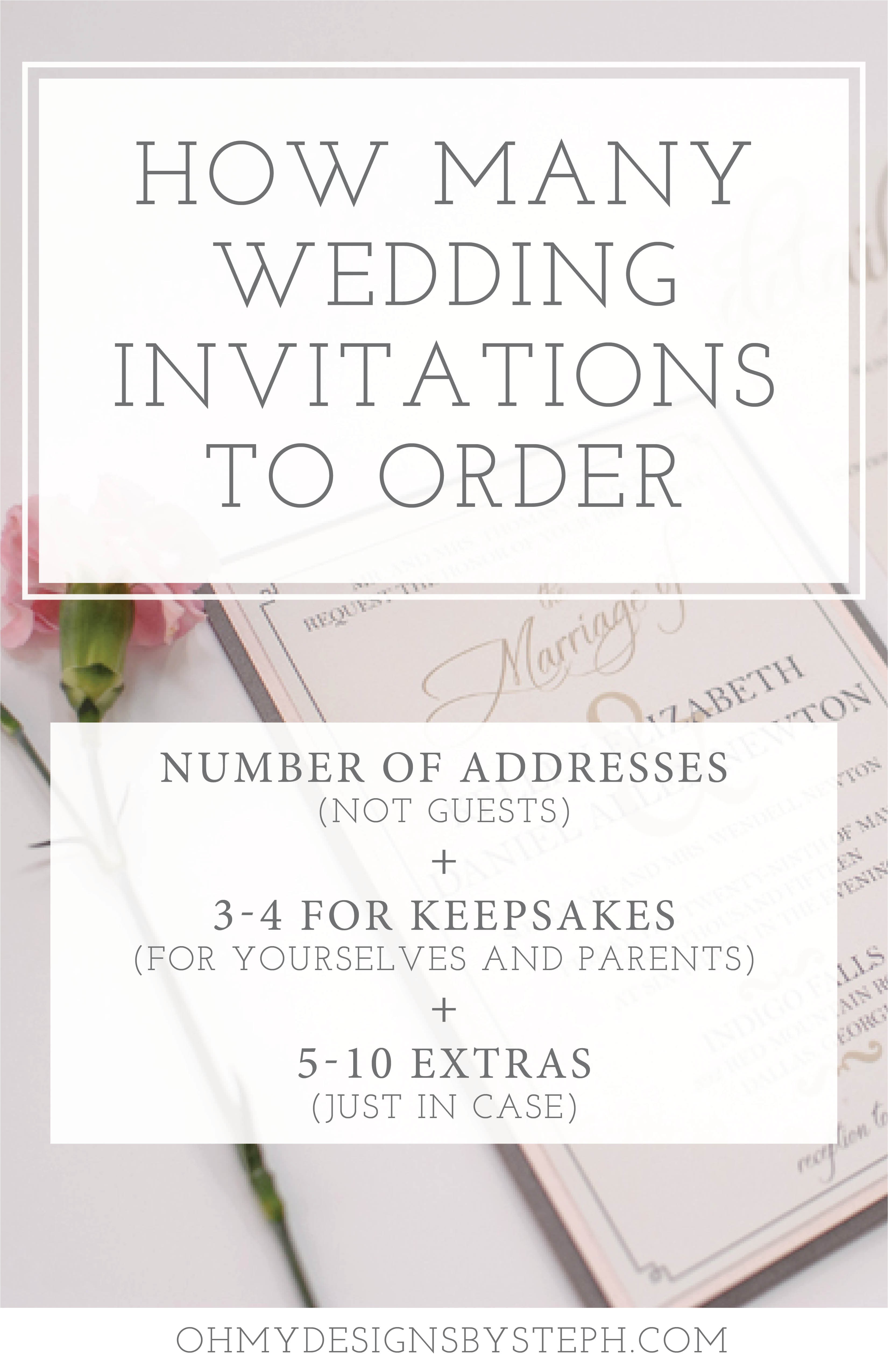 Wedding Invitations Online ordering How Many Wedding Invitations Should I order Oh My