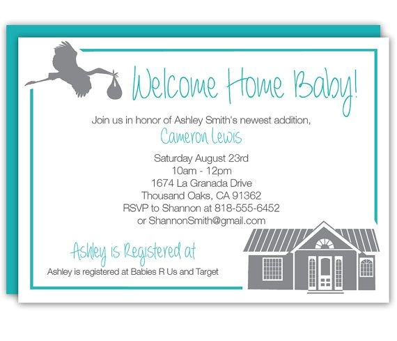 Welcome Baby Party Invitations 7 Best Welcome Home Baby Shower Images On Pinterest