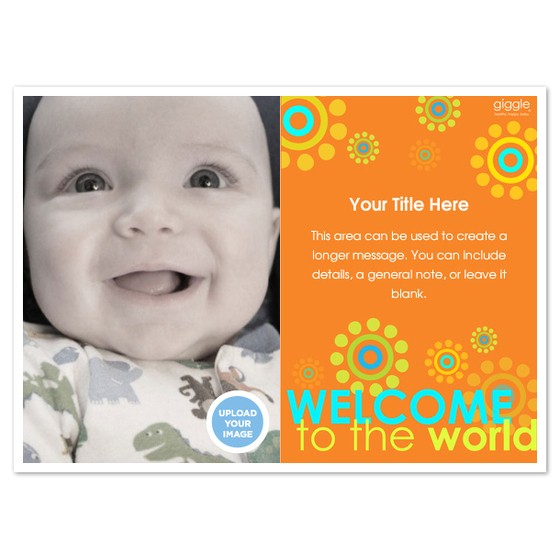 Welcome Baby Party Invitations Welcome to the World Baby Announcement Invitations