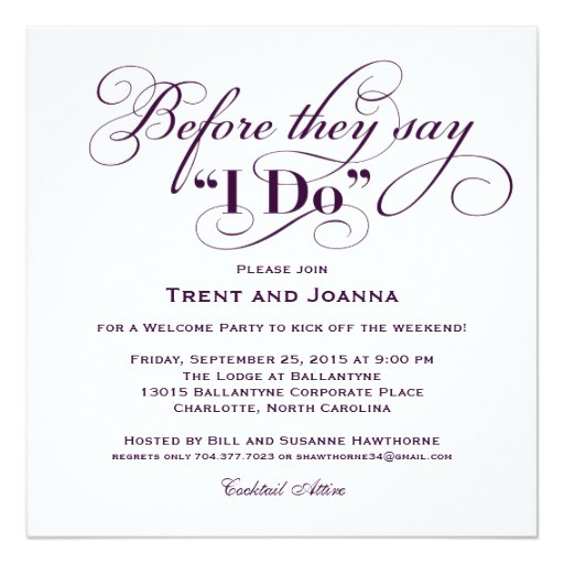 Welcome Party Invitation Template Wedding Welcome Party Invitation Wedding Vows Zazzle