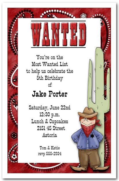 Western Party Invitation Wording Western Most Wanted Cowboy Party Invitation Western