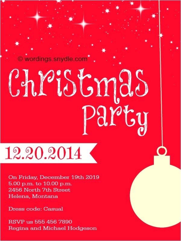 What to Write On A Christmas Party Invitation Christmas Party Invitation Wordings Wordings and Messages