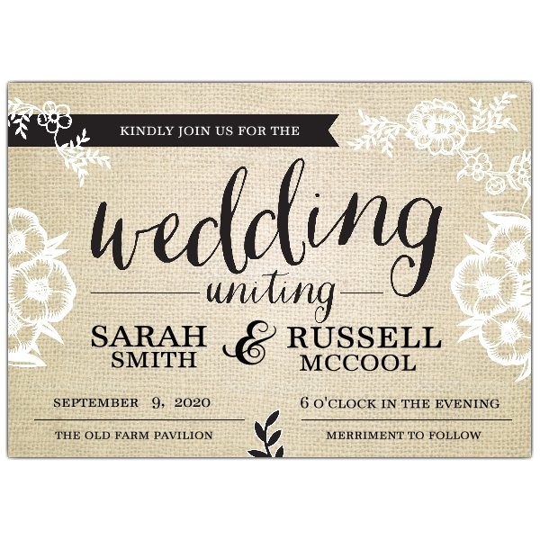 Where to Buy Wedding Invitations In Store Fancy Burlap Wedding Invitations Paperstyle