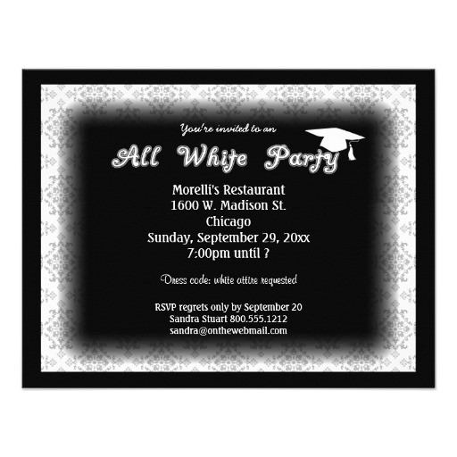 White Party theme Invitations All White attire theme Party Invitation From Zazzlecom