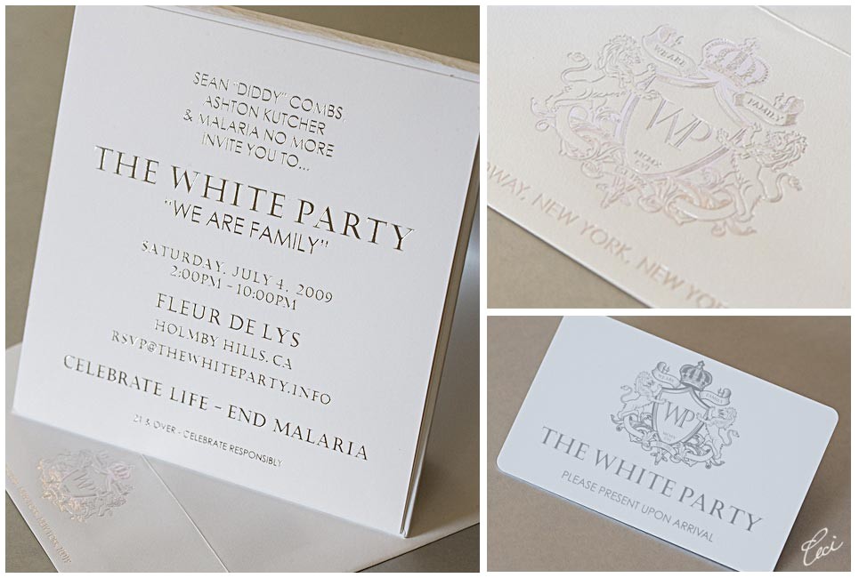 White Party theme Invitations Birthday Invites 10 Design White Party Invitations Card