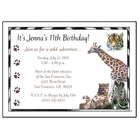 Wild Animal Birthday Party Invitations Jungle or Safari Wild Animals Birthday Party Invitation Wild Animal Birthday Party Invitations Jungle or Safari Wild Animals Birthday Party Invitation