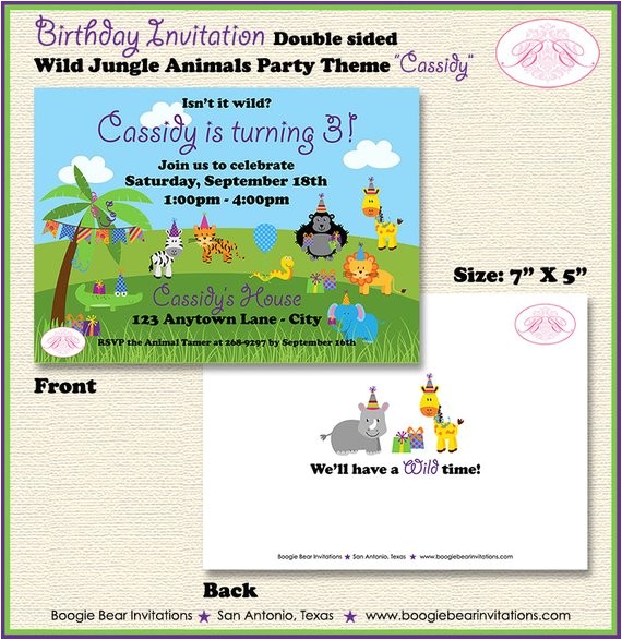 Wild Animal Birthday Party Invitations Wild Animals Birthday Party Invitation Jungle Safari Zoo Wild Animal Birthday Party Invitations Wild Animals Birthday Party Invitation Jungle Safari Zoo