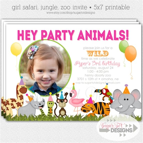 Wild Animal Birthday Party Invitations Zoo Birthday Party Invitation Safari Invitation by Wild Animal Birthday Party Invitations Zoo Birthday Party Invitation Safari Invitation by