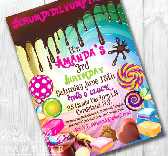 Willy Wonka Party Invitations Printable Free Willy Wonka Birthday Invitations Willy Wonka Invite Wonka