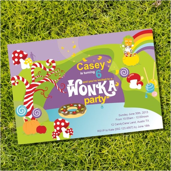 Willy Wonka Party Invitations Printable Free Willy Wonka Birthday Party Invitation Instantly Downloadable
