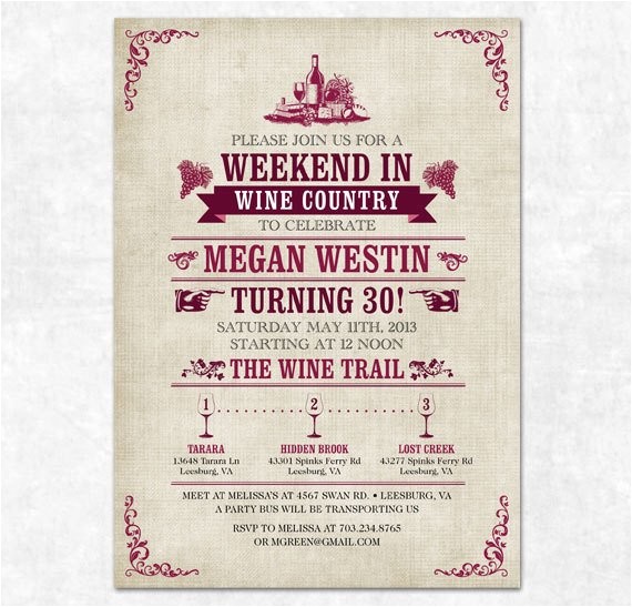 Wine Tasting Bachelorette Party Invitation Wording Items Similar to Wine Tasting Invitation Printable