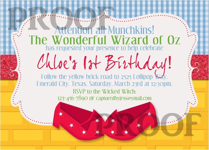 Wizard Of Oz Birthday Party Invitations Free Printable Wizard Of Oz Birthday Party Invitations