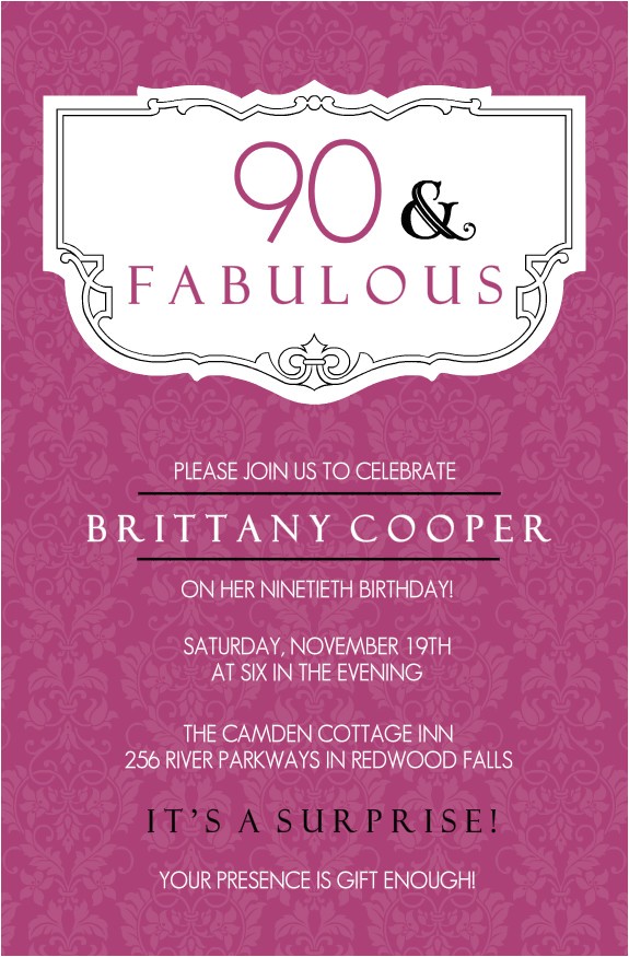 Wording for 90th Birthday Party Invitations 90th Birthday Invitation Wording 365greetings Com