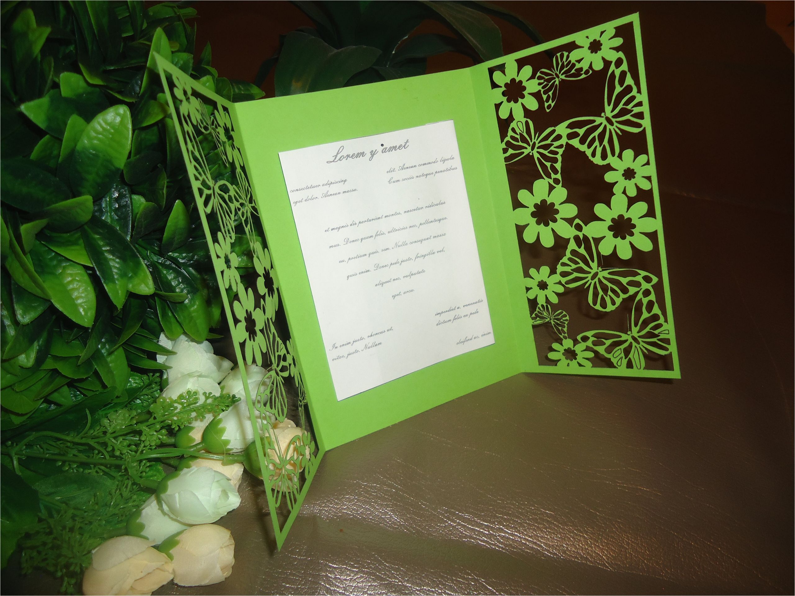 6 X 6 Wedding Invitation Template Laser Cut Wedding Invitation butterfly Template 6 X 8 5 In