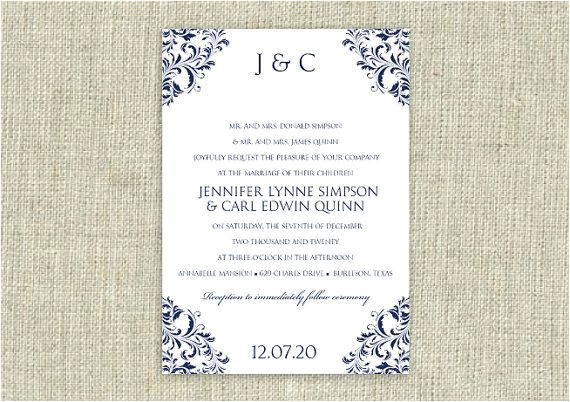 6 X 6 Wedding Invitation Template Wedding Invitation Template Download Instantly