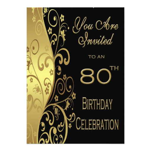 80th Birthday Invitation Template Uk 80th Birthday Party Personalised Invitation 13 Cm X 18 Cm