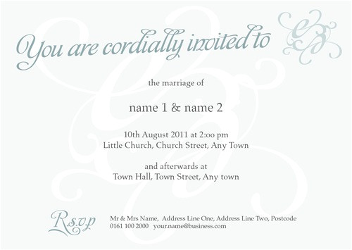 A5 Wedding Invitation Template A5 Invitations