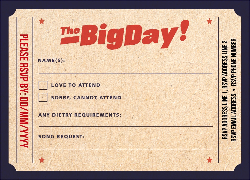 A6 Wedding Invitation Template A6 Wedding Invitations