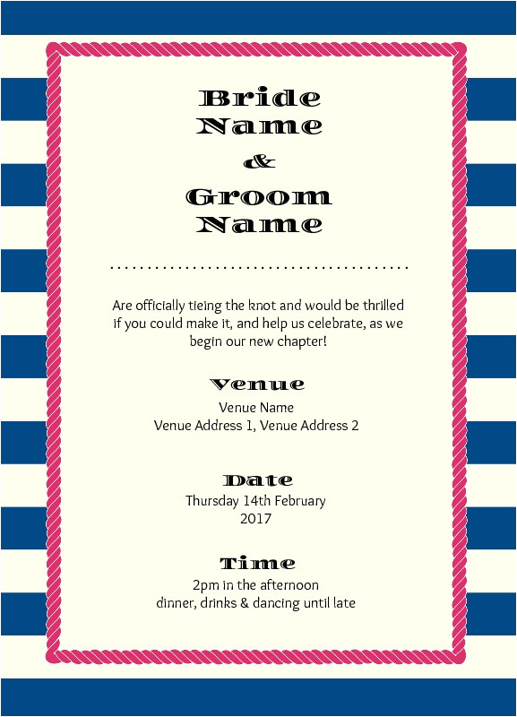 A6 Wedding Invitation Template A6 Wedding Invitations