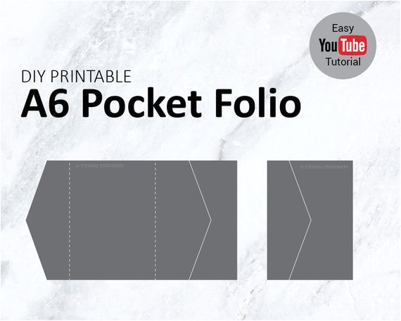 A6 Wedding Invitation Template Diy A6 Pocket Folio Invitation Template Printable Wedding