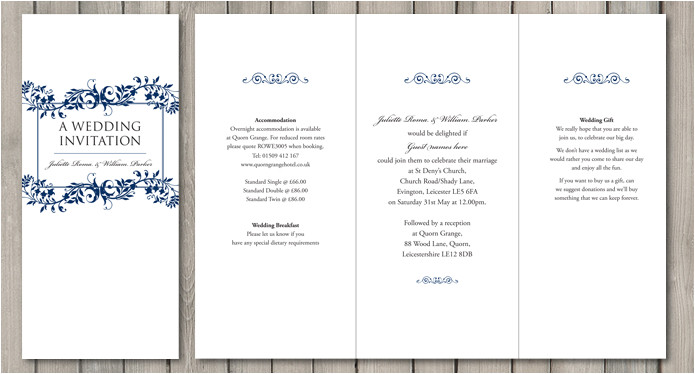 A6 Wedding Invitation Template Flourish Wedding Stationery Paperchain Wedding Stationery