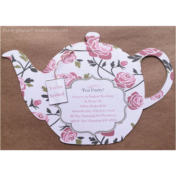 Afternoon Tea Party Invitation Template afternoon Tea Party Invitations