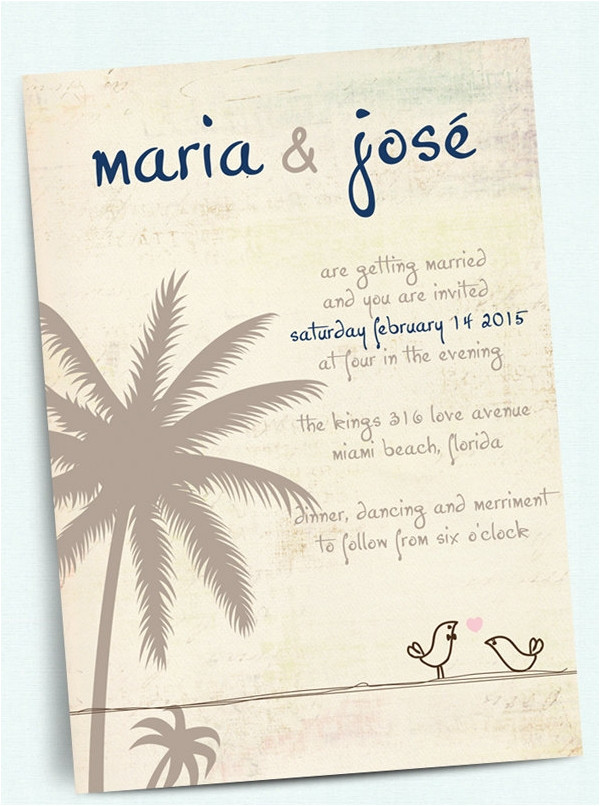 Beach Wedding Invitation Template 25 Wedding Invitation Templates Psd Eps Png Word