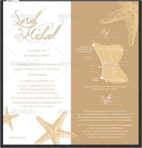 Beach Wedding Invitation Template 26 Beach Wedding Invitation Templates Psd Ai Word