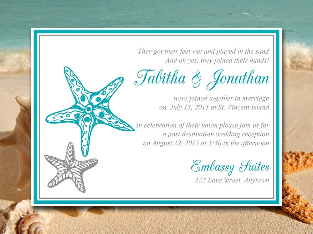 Beach Wedding Invitation Template Beach Wedding Reception Invitation Template Blissful Etsy