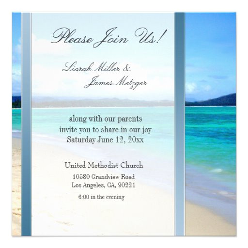 Beach Wedding Invitation Template Diy Destination Beach Wedding Invitation Template 13 Cm X