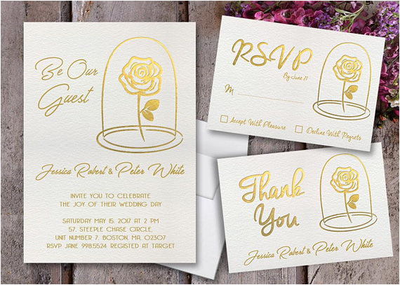 Beauty and the Beast Wedding Invitation Template Beauty and the Beast Wedding Invitations Beauty and the
