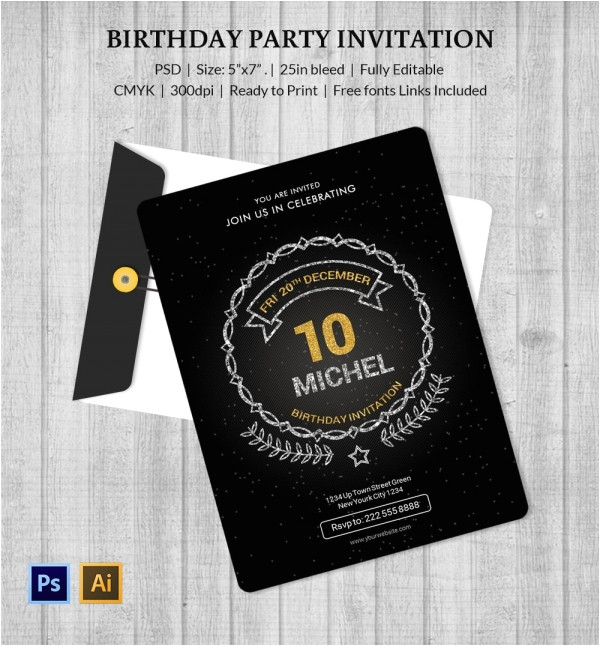 Birthday Invitation Design Template Psd Birthday Invitation Template 32 Free Word Pdf Psd Ai