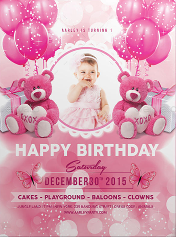 Birthday Invitation HTML Template 33 Kids Birthday Invitation Templates Psd Vector Eps