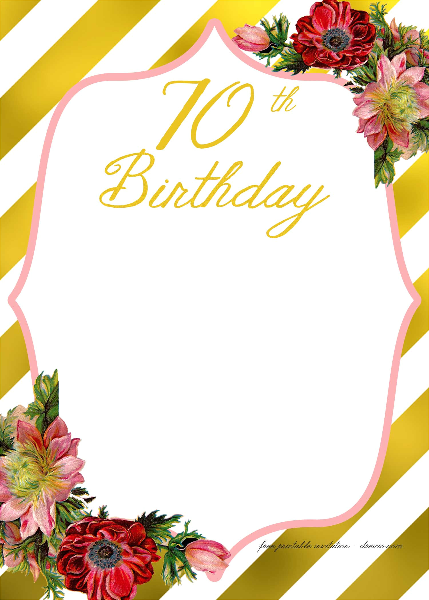 Birthday Invitation HTML Template Free Printable Adult Birthday Invitation Template Free