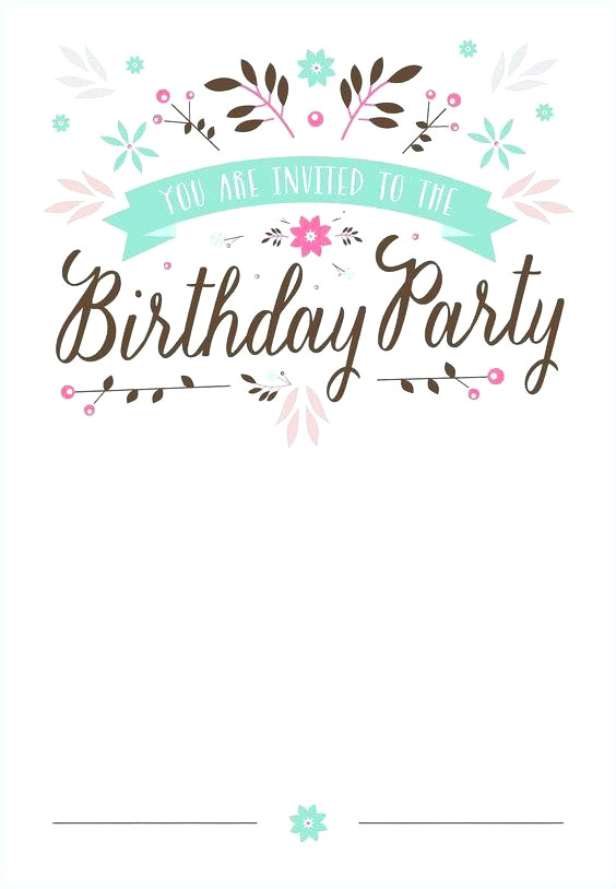 Birthday Invitation HTML Template Teenage Birthday Invitations Free Printable
