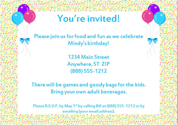Birthday Invitation Letter Samples 58 Sample Birthday Invitation Templates Psd Ai Word Birthday Invitation Letter Samples 58 Sample Birthday Invitation Templates Psd Ai Word