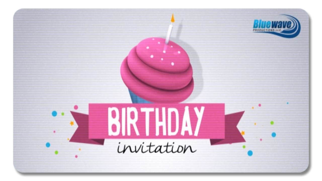 Birthday Invitation Template after Effects Birthday Invitation after Effects Template Youtube