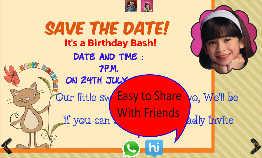 Birthday Invitation Template App Birthday Invitation with Photo android Apps On Google Play