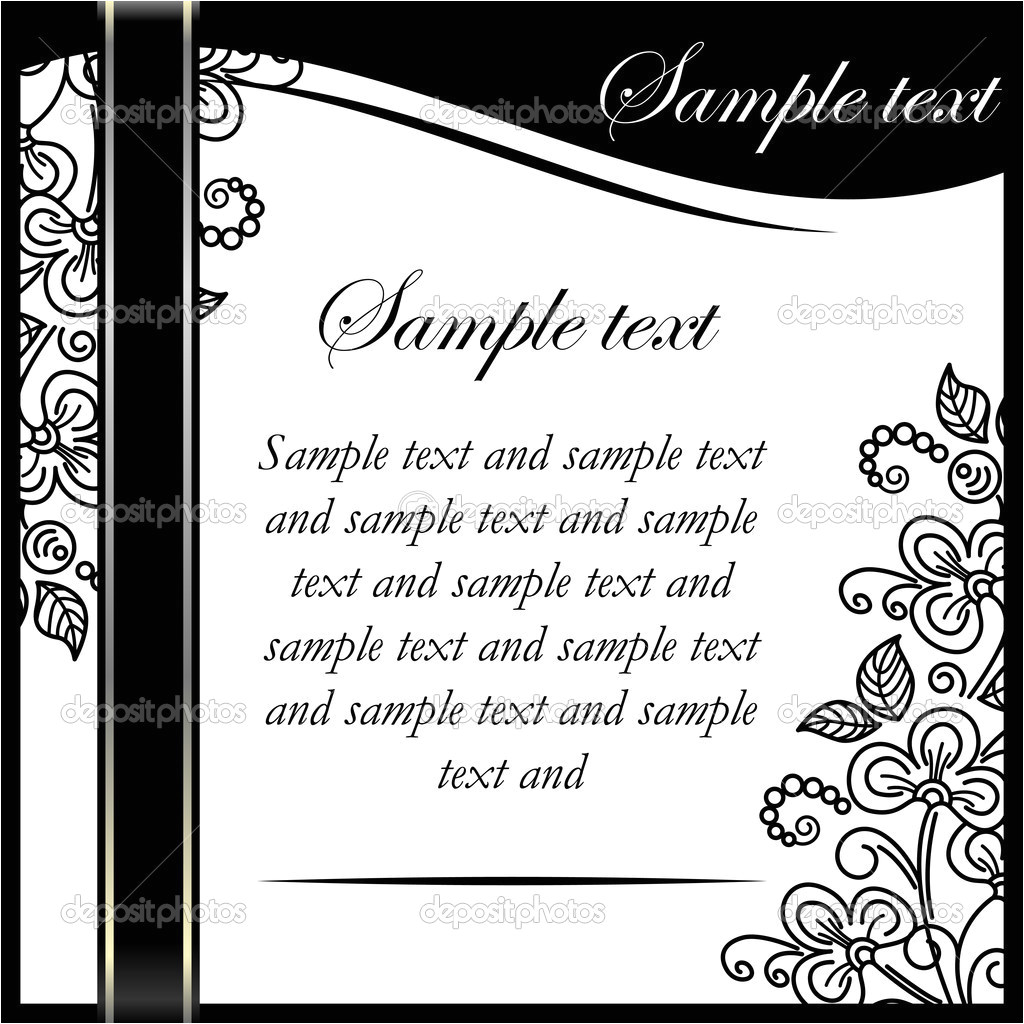 Birthday Invitation Template Black and White Black and White Blank Invitations