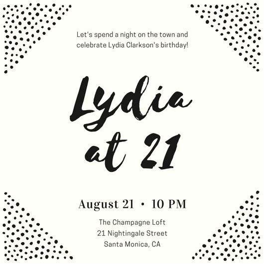 Birthday Invitation Template Black and White Customize 2 042 Birthday Invitation Templates Online Canva