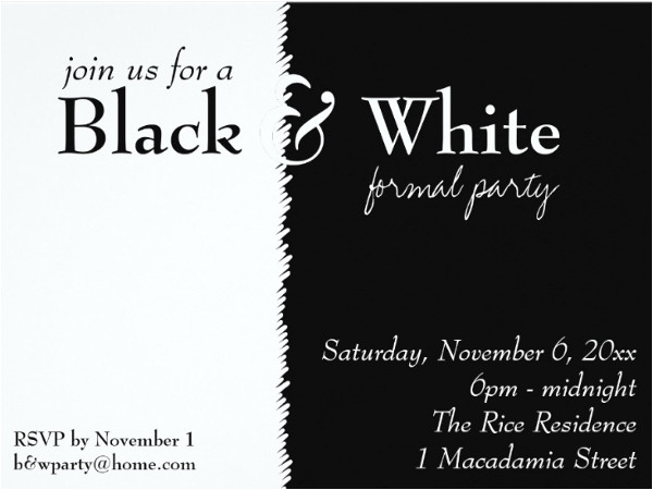 Birthday Invitation Template Black and White Pexels Black and White Party Invitations Templates