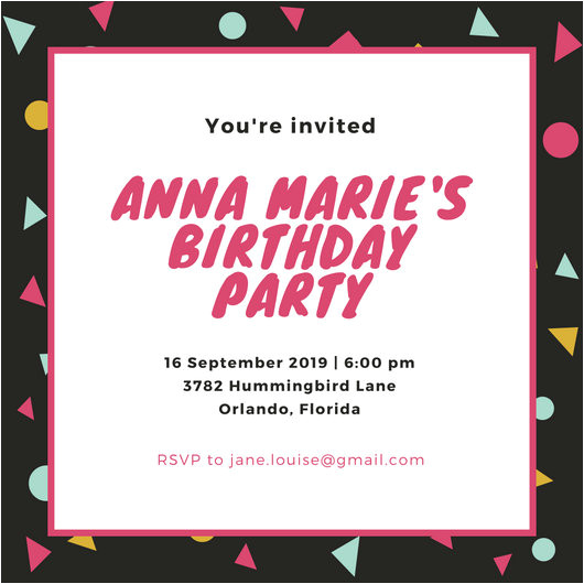 Birthday Invitation Template Canva Birthday Invitation Templates Canva