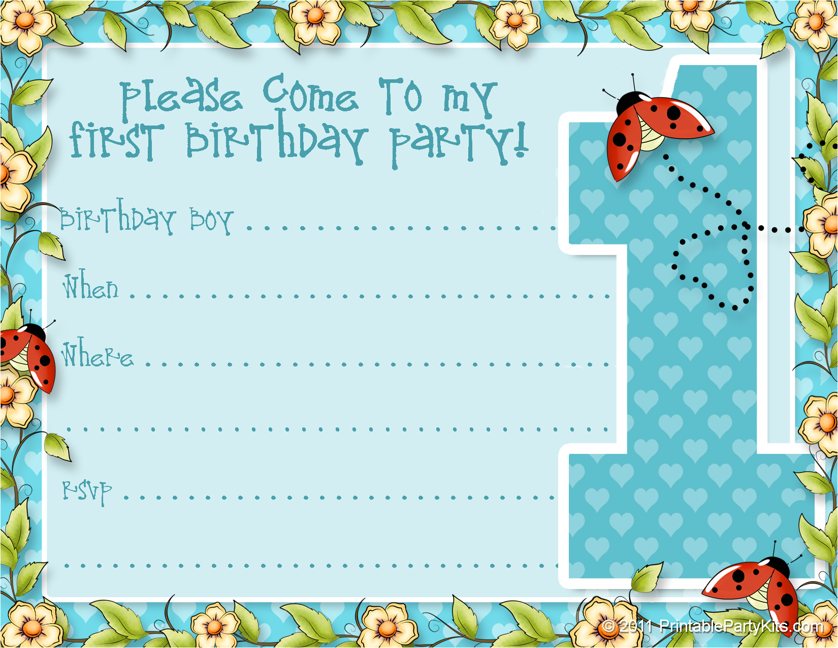 Birthday Invitation Template for Boy Boys Printable Party Kits Birthday Invitation Template for Boy Boys Printable Party Kits